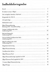 Ølgod Museumsforening : Indholdsfortegnelse 2011